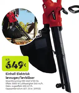 Mekk Einhell Elektrisk løvsuger/løvblåser tilbud