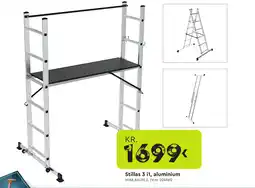 Mekk Stillas 3 i1, aluminium tilbud