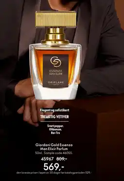 Oriflame Giordani Gold Essenza Man Elixir Parfum tilbud