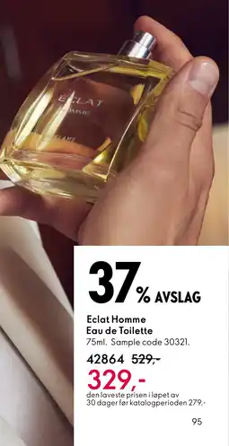 Oriflame Eclat Homme Eau de Toilette tilbud