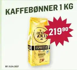 Holdbart KAFFEBØNNER 1 KG tilbud