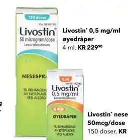 Apotek 1 Livostin 0,5 mg/ml øyedråper tilbud