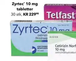 Apotek 1 Zyrtec 10 mg tabletter tilbud