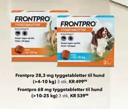 Apotek 1 Frontpro 68 mg tyggetabletter til hund tilbud