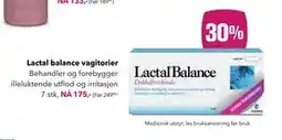 Apotek 1 Lactal balance vagitorier tilbud