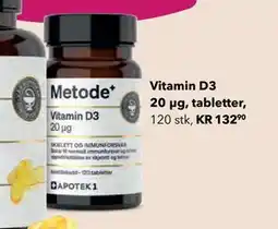 Apotek 1 Vitamin D3 20 μg, tabletter tilbud