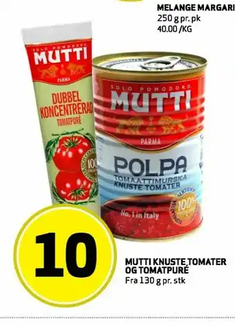 Bunnpris Mutti knuste, tomater og tomatpuré tilbud