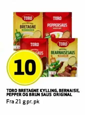 Bunnpris Toro bretagne kylling, bernaise, pepper og brun saus original tilbud