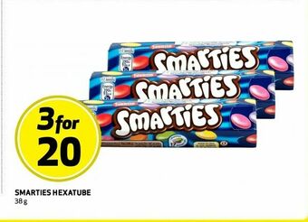 Bunnpris Smarties hexatube tilbud