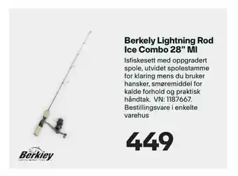 Berkely Lightning Rod Ice Combo 28" Ml
