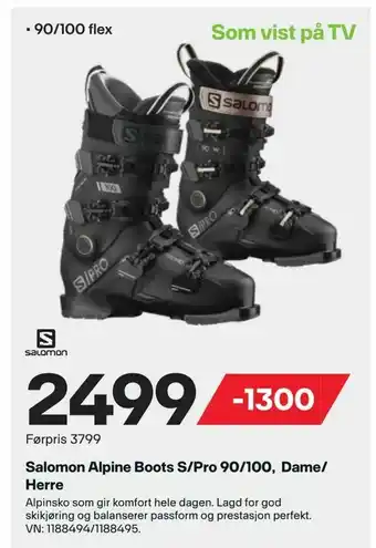 XXL Sport Salomon Alpine Boots S/Pro 90/100, Dame/ Herre tilbud