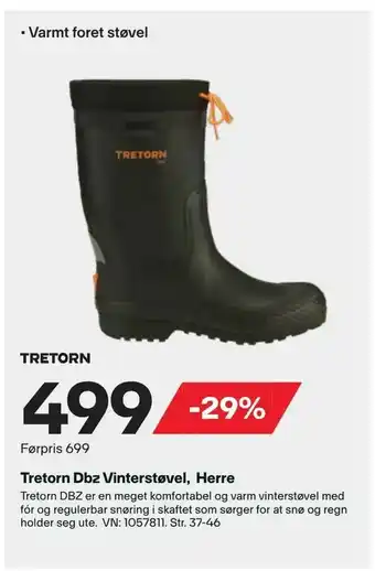 XXL Sport Tretorn Dbz Vinterstøvel, Herre tilbud