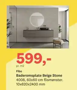 Bygger'n Baderomsplate Beige Stone tilbud