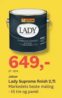 Bygger'n Lady Supreme finish 2,7l tilbud