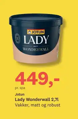 Bygger'n Lady Wonderwall 2,7l tilbud