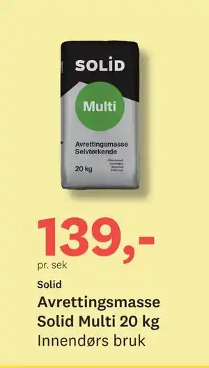 Avrettingsmasse Solid Multi 20 kg