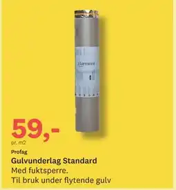 Bygger'n Gulvunderlag Standard tilbud