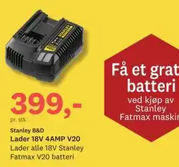 Bygger'n Lader 18V 4AMP V20 tilbud