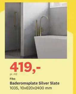 Bygger'n Baderomsplate Silver Slate tilbud