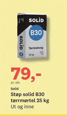 Bygger'n Støp solid B30 tørrmørtel 25 kg tilbud