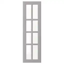 IKEA Bodbyn Vitrinedør, grå, 30x100 cm tilbud