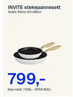 Jernia INVITE stekepannesett tilbud