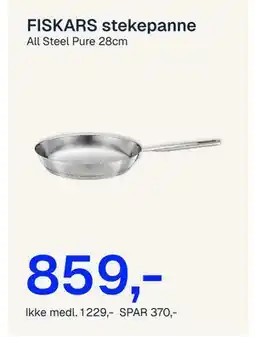 Jernia FISKARS stekepanne tilbud