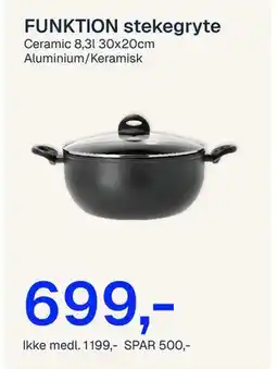 Jernia FUNKTION stekegryte tilbud