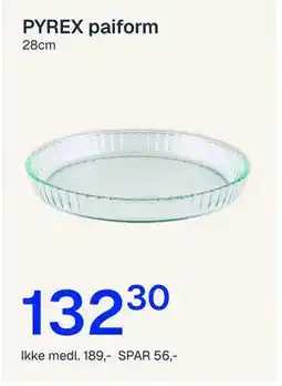 Jernia PYREX paiform tilbud