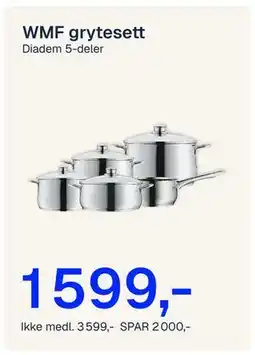 Jernia WMF grytesett tilbud