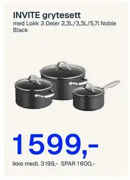 Jernia INVITE grytese tilbud