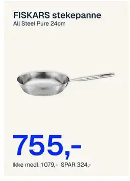 Jernia FISKARS stekepanne tilbud