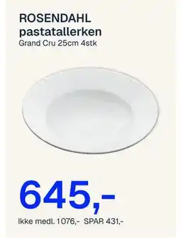 Jernia ROSENDAHL pastatallerken tilbud