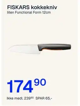 Jernia FISKARS kokkekniv tilbud