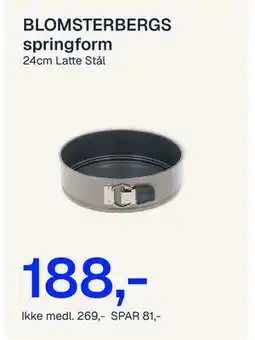 Jernia BLOMSTERBERGS springform 24cm Latte Stål tilbud