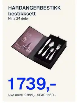 Jernia HARDANGERBESTIKK bestikksett tilbud