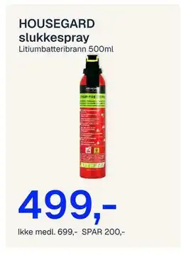 Jernia HOUSEGARD slukkespray tilbud