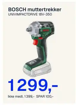 Jernia BOSCH muttertrekker UNIVIMPACTDRIVE 18V-350 tilbud