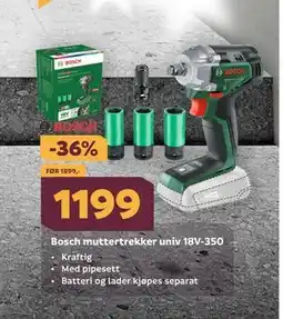 Megaflis Bosch muttertrekker univ 18V-350 tilbud