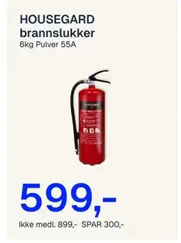 Jernia HOUSEGARD brannslukke tilbud