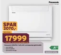 Megaflis Panasonic Z25UFEA-1 luft/luft varmepumpe gulvmodell tilbud