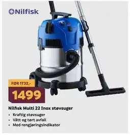 Megaflis Nilfisk Multi 22 Inox støvsuger tilbud