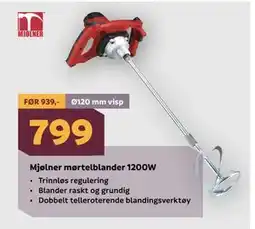 Megaflis Mjølner mørtelblander 1200W tilbud