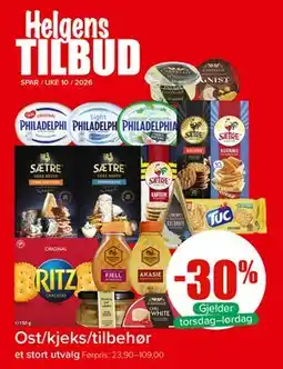 Spar Ost/kjeks/tilbehør tilbud