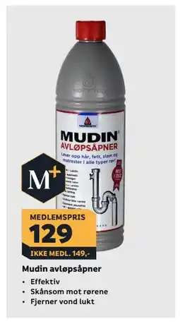 Megaflis Mudin avløpsåpner tilbud