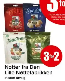 Spar Nøtter fra Den Lille Nøttefabrikken tilbud
