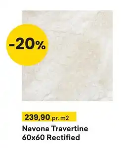 Right Price Tiles Navona Travertine 60x60 Rectified tilbud