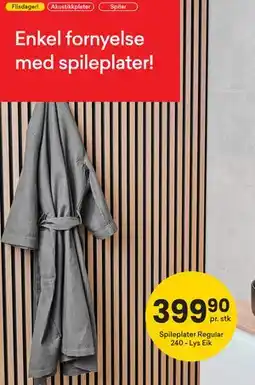 Right Price Tiles Spileplater Regular 240 - Lys Eik tilbud