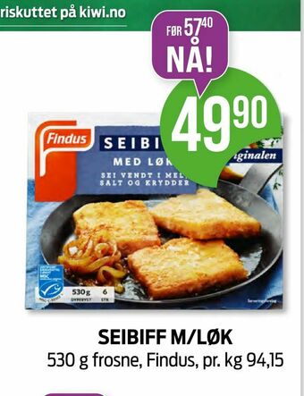 Kiwi Seibiff m/løk tilbud