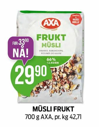 Kiwi Müsli frukt tilbud